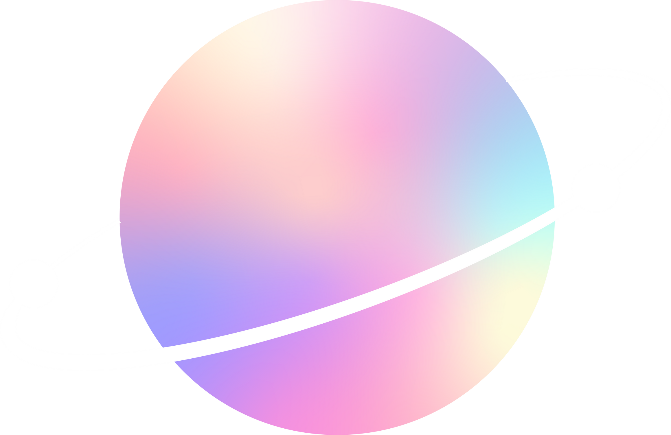pastel gradient hologram planet